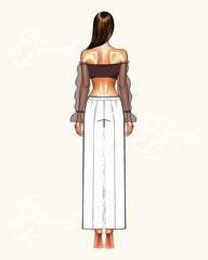 Top Corazón - Puffed Long Sheer Sleeves