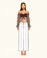 Top Corazón - Puffed Long Sheer Sleeves