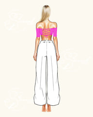 Top Enlace - Elbow-Length Sleeves