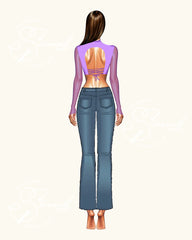 Top Luna - Long Sheer Sleeves