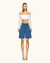 Top Sentimiento - Puffed Long Sheer Sleeves