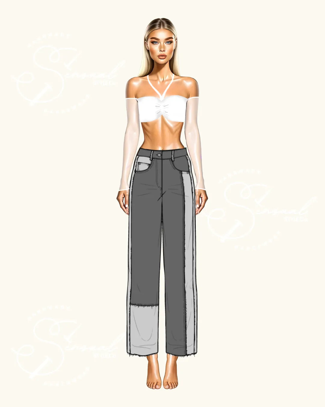 Top Destino - Long Sheer Sleeves
