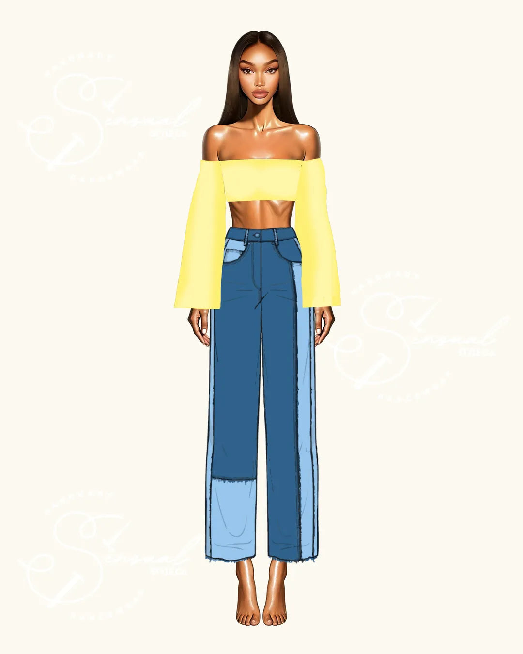 Top Enlace - Flared Sleeves