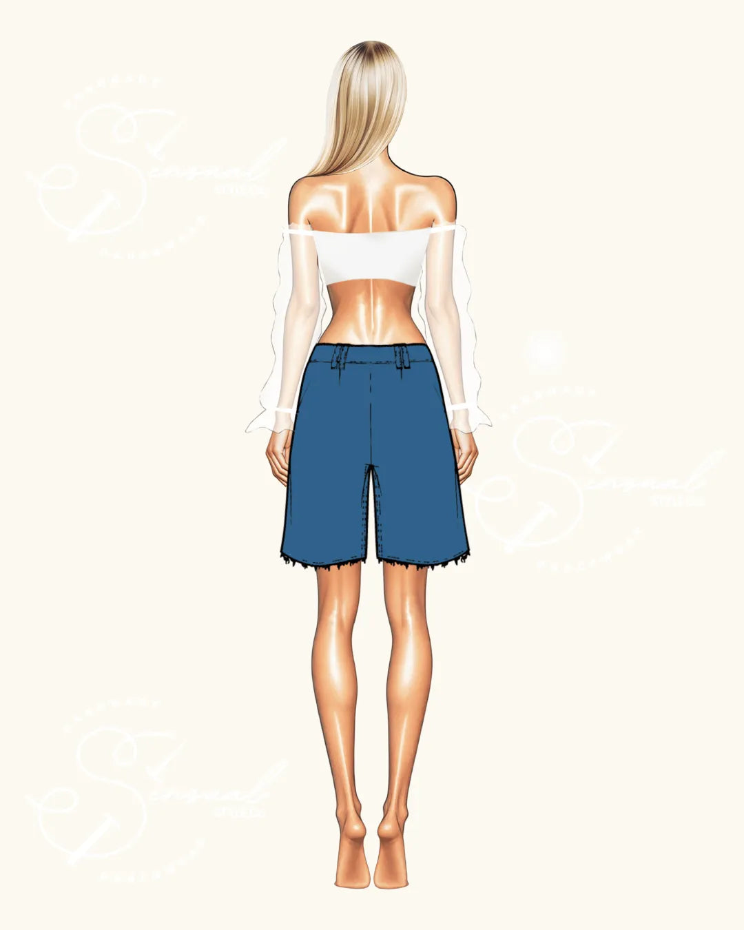 Top Sentimiento - Puffed Long Sheer Sleeves