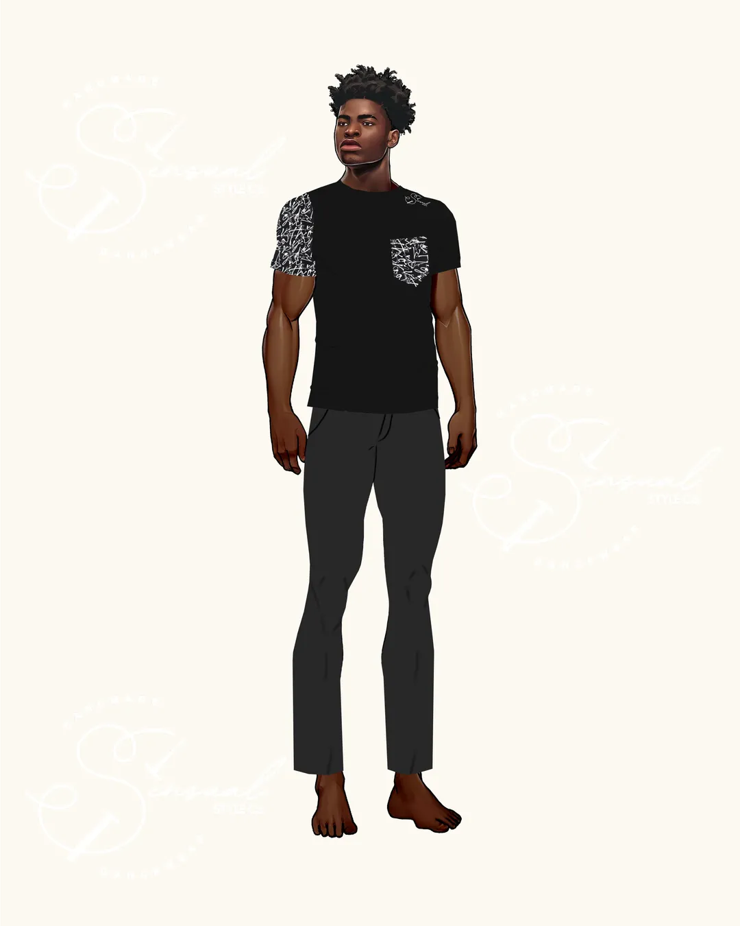 T-Shirt Acento - Black